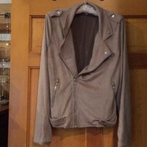 Faux suede jacket